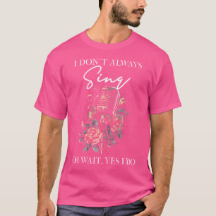 Sängerin Vintag Microphone Blume Gesang Girl Cho T-Shirt