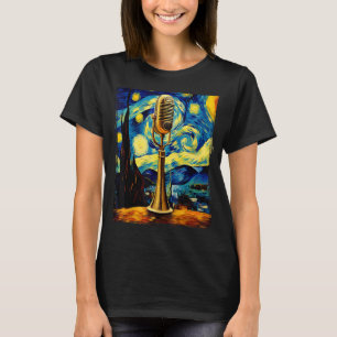 Sängerin Vocalist Microphone Musik Gesang T-Shirt