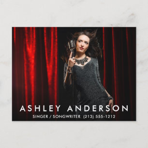 Sängermusiker Full Foto Postcard Postkarte