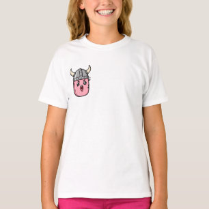 Sängerviking-Charakter mit gehörntem Helm für Kind T-Shirt