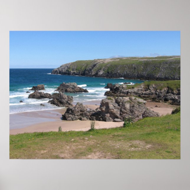 Sango Bay, Durness, Schottland Poster (Vorne)