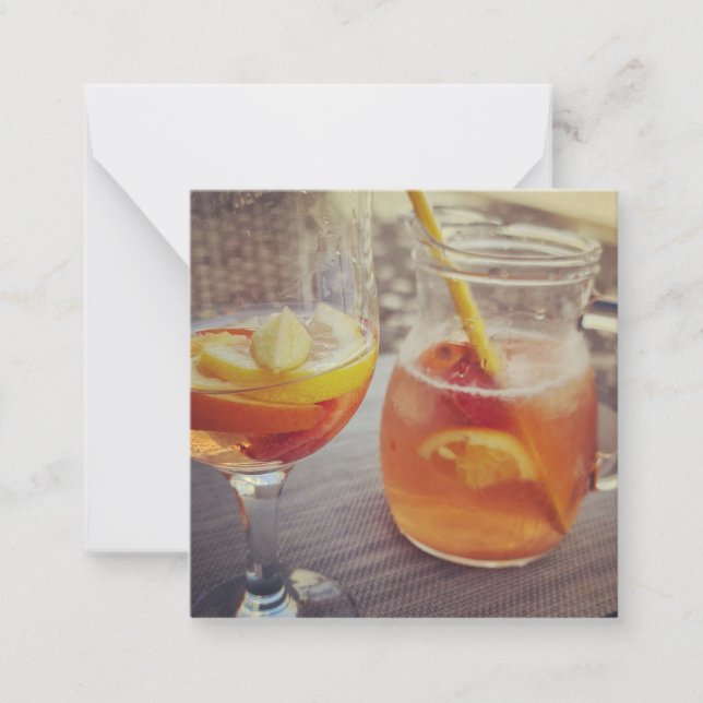 Sangria and Sunshine Mitteilungskarte (Vorderseite)