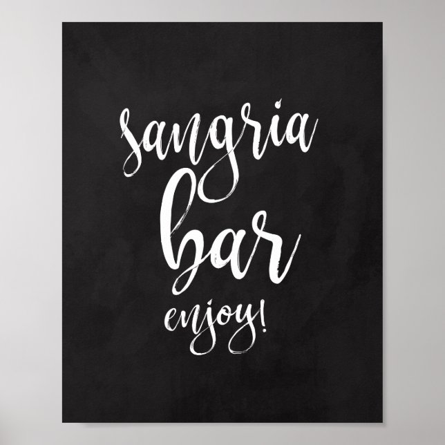 Sangria Bar Chalkboard 8x10 Wedding Sign Poster (Vorne)