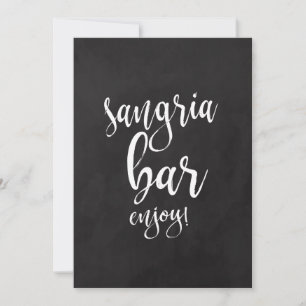 Sangria-Bar Erschwingliches Tafel-Hochzeitsschild