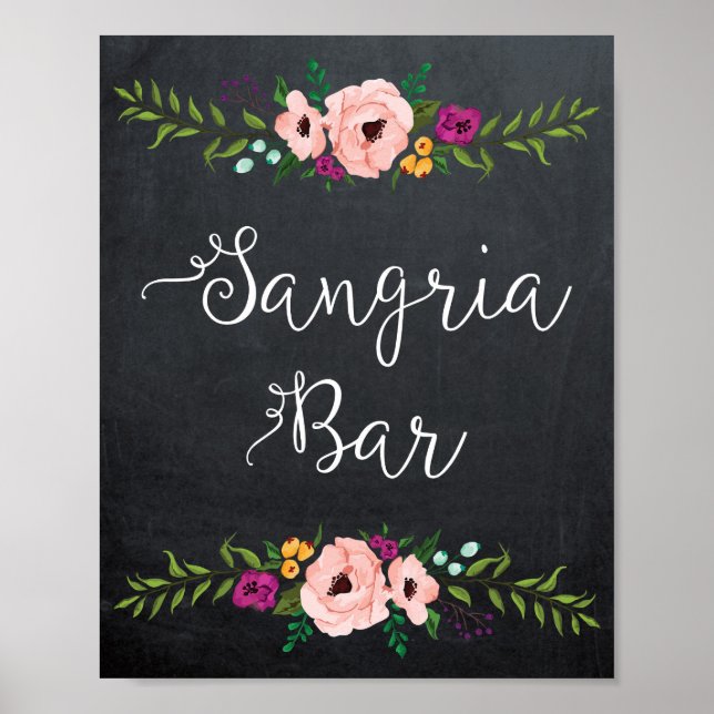 Sangria-Bar-Schild Poster (Vorne)