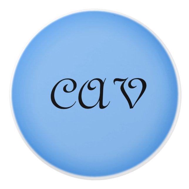 Sangria Cornflower Blue Keramikknauf (Vorderseite)