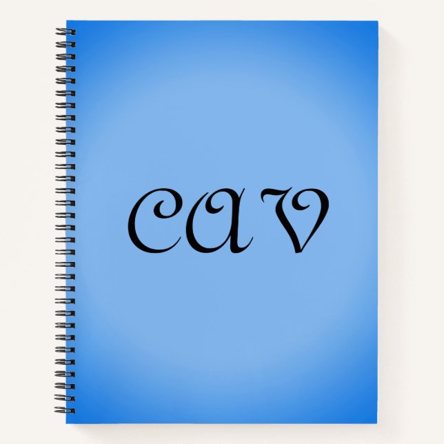 Sangria Cornflower Blue Notizbuch (Vorderseite)