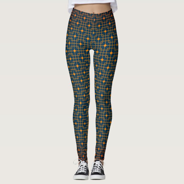 Sangria Creative Wired Hot Cubes Chinesisches Must Leggings (Vorderseite)