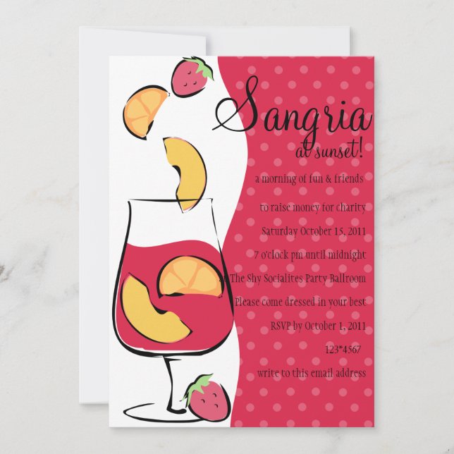 Sangria Einladung (Vorderseite)