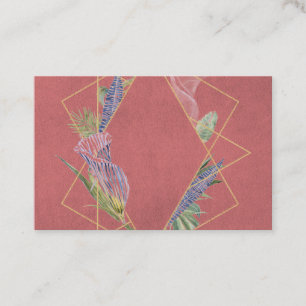 Sangria Floral Leaf Designer Visitenkarte