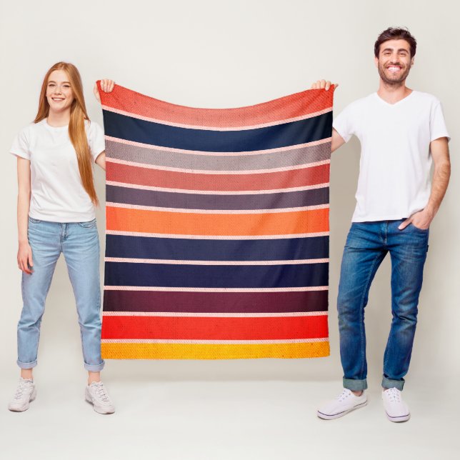 Sangria gestreift fleecedecke (Beispiel)