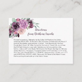 Sangria Lila Mauve Floral Directions | Begleitkarte
