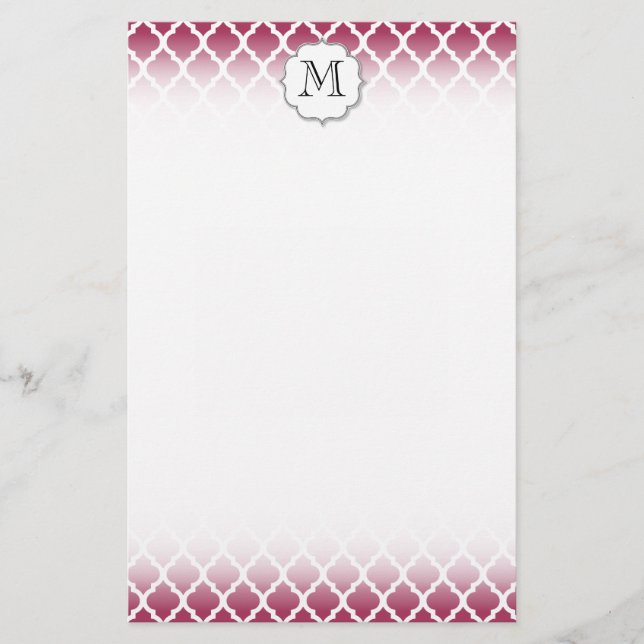 Sangria marokkanische Tile mit individualisierbare Briefpapier (Vorderseite)