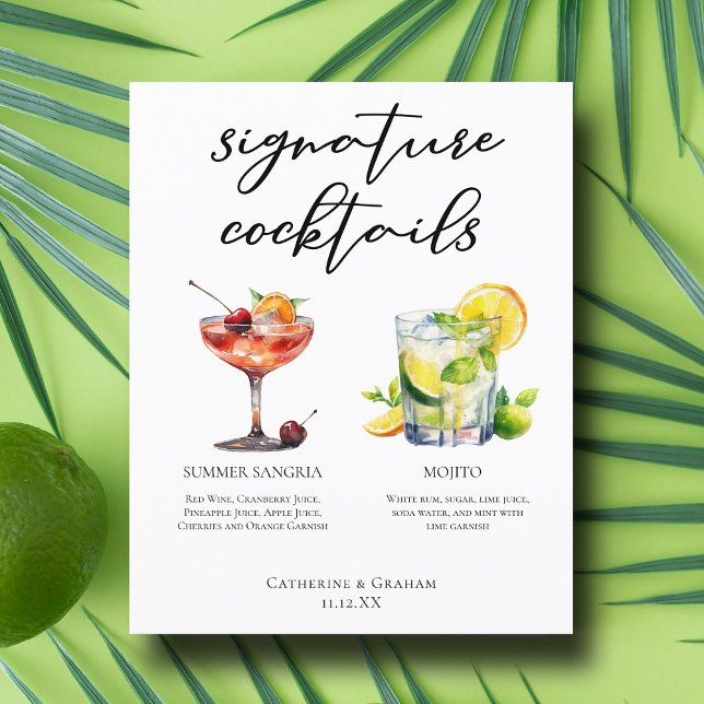 Sangria Mojito Signature Cocktails Hochzeitmenü (Von Creator hochgeladen)