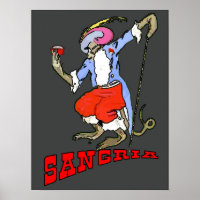Sangria Monkey Vintag Style, Text hinzufügen