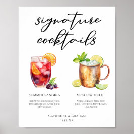 Sangria Moskau Mule Signature Cocktails Menü Poster