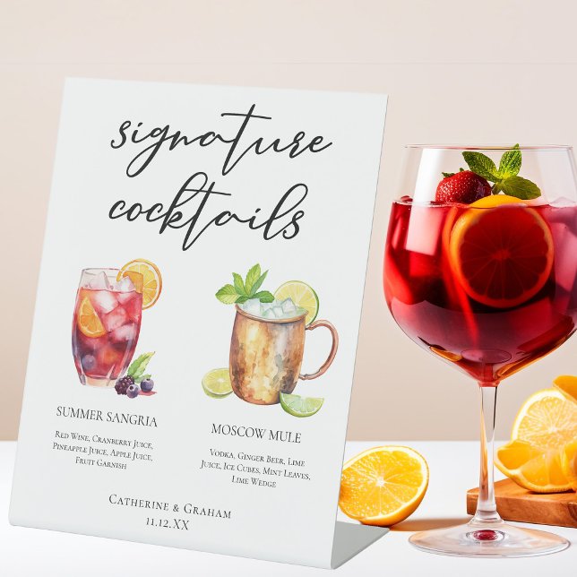 Sangria Moskau Mule Signature Cocktails Menü Sockelschild (Von Creator hochgeladen)