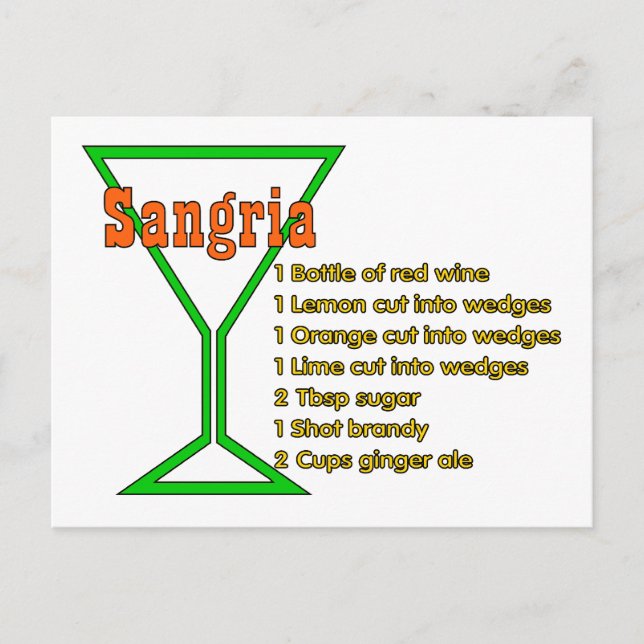 Sangria Postkarte (Vorderseite)