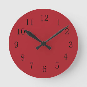 Sangria Red Kitchen Wall Clock Runde Wanduhr