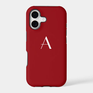 Sangria Red Monogram iPhone 5 Fall