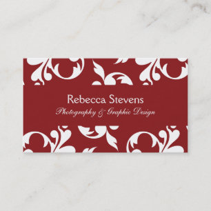 Sangria-Rot-und weißewirbelnde Rebe-Visitenkarte Visitenkarte
