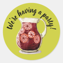 Sangria Runder Aufkleber