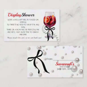 Sangria & Sass Bridal Display Dusche Begleitkarte