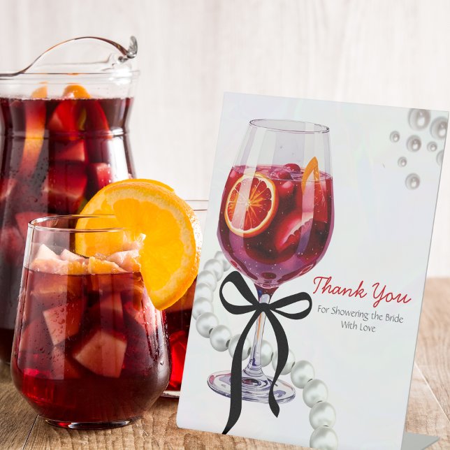 Sangria & Sass "Danke" Pedestal Sign Sockelschild (Sangria & Sass "Thank You" Pedestal Sign)