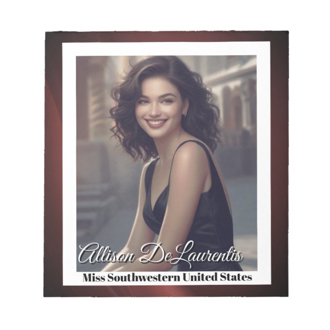 Sangria Shine Pageant Autograph Pad Notizblock (Vorderseite)