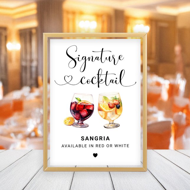 Sangria Signature Cocktail Herzensschrift Zeichen Einladung (Von Creator hochgeladen)