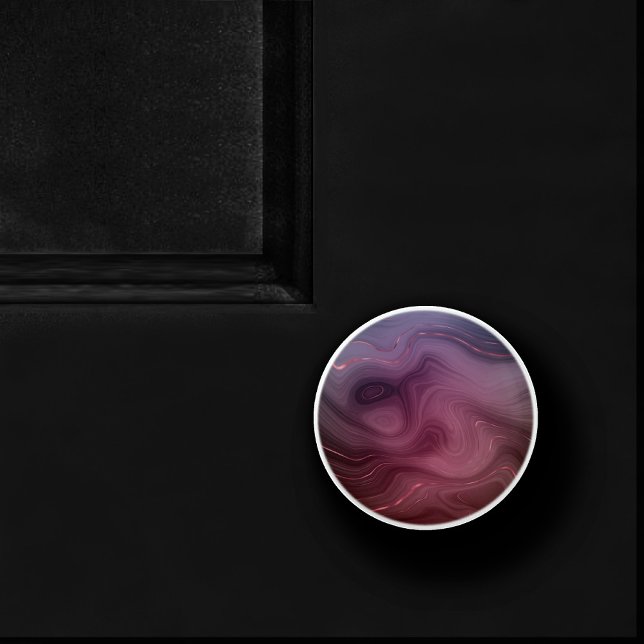 Sangria Strata | Moody Pink und Lila Luxe Agate Keramikknauf (Von Creator hochgeladen)