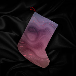 Sangria Strata Moody Pink und Lila Luxe Agate Kleiner Weihnachtsstrumpf