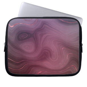 Sangria Strata   Moody Pink und Lila Luxe Agate Laptopschutzhülle