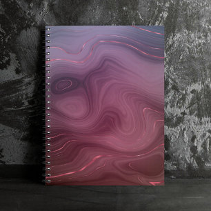 Sangria Strata   Moody Pink und Lila Luxe Agate Notizblock