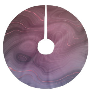 Sangria Strata Moody Pink und Lila Luxe Agate Polyester Weihnachtsbaumdecke