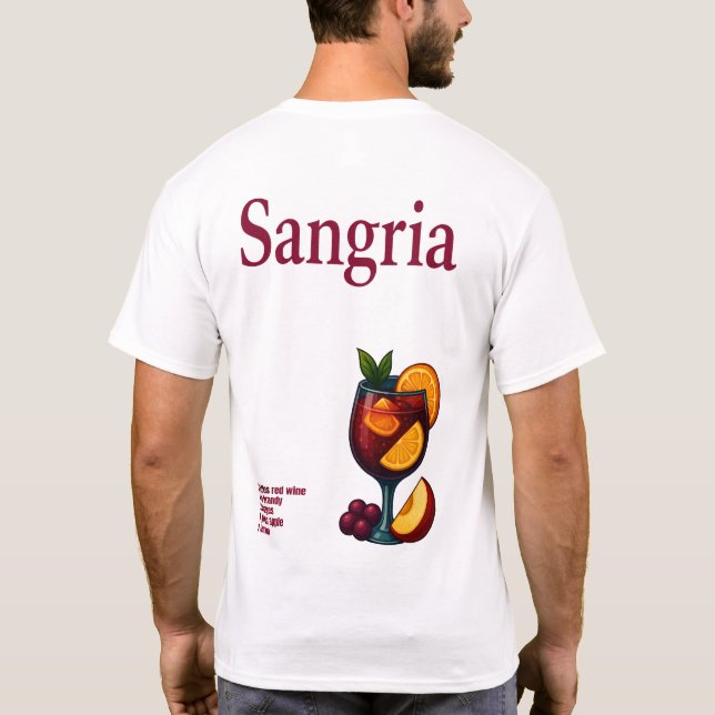 Sangria T-Shirt – Fruity Wine Cocktail (Rückseite)