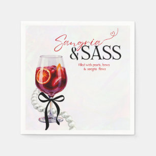 Sangria und Sass, Perlen, Bogen Serviette
