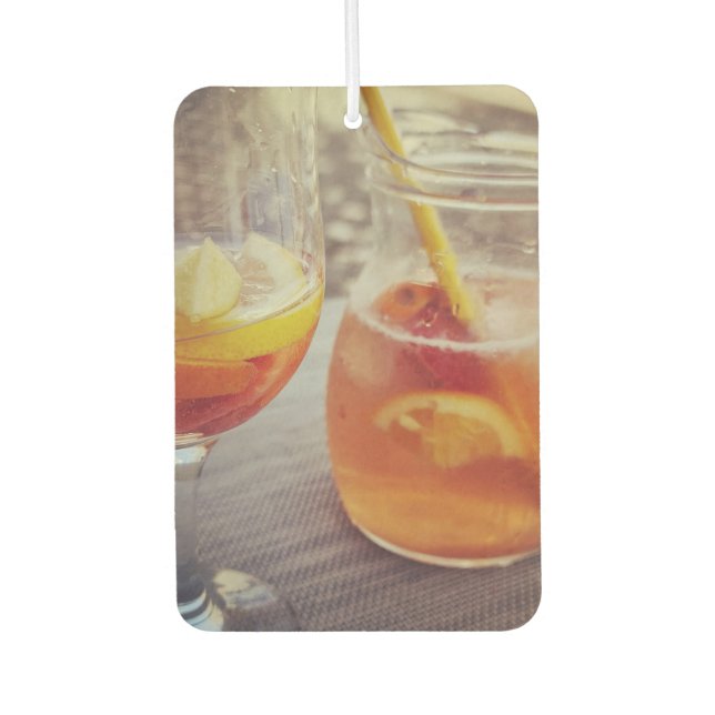 Sangria und Sonnenschein Autolufterfrischer (Vorderseite)