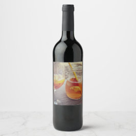 Sangria und Sonnenschein Weinetikett