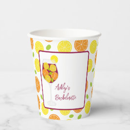Sangria Wedding, Bachelorette oder Brautparty Pappbecher