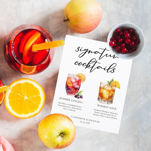Sangria Whiskey Sour Signature Cocktails Menü (Von Creator hochgeladen)