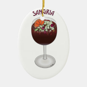 SANGRIA WINE DESIGN KERAMIKORNAMENT