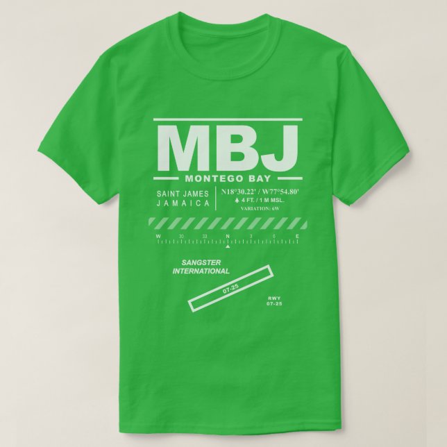 Sangster International Airport MBJ T - Shirt (Design vorne)