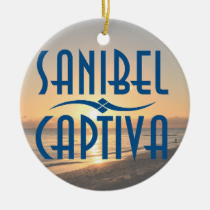 Sanibel Captiva Islands Florida Sunset Keramik Ornament