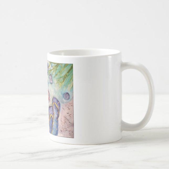 Sanibel Insel-Aquarell-Florida-Kunst Kaffeetasse (Rechts)