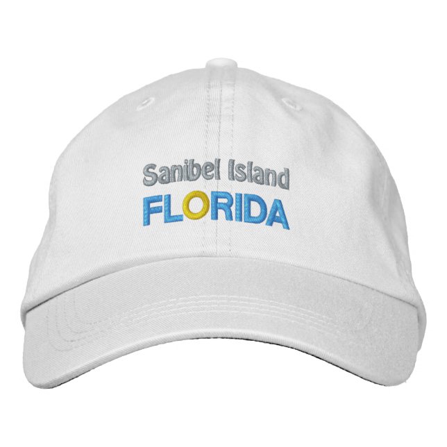 SANIBEL-INSEL BESTICKTE BASEBALLKAPPE (Vorderseite)