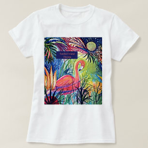 Sanibel Insel-Flamingo-Kunst T-Shirt