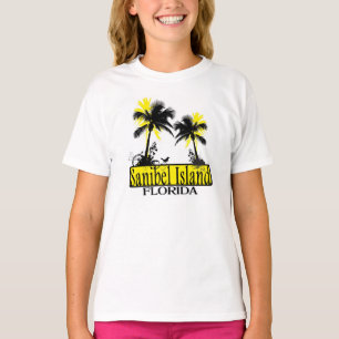Sanibel Insel-Florida-MädchenPalmet-stück T-Shirt