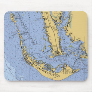 Sanibel Insel-Floridaseediagramm Mousepad