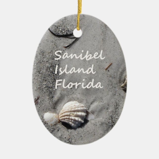 Sanibel Insel-Sand-Muscheln Keramik Ornament (Vorne)